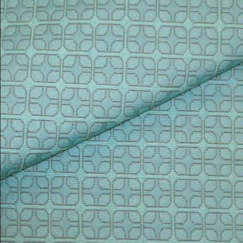 Stitched geometric Commercial fabric baby blue